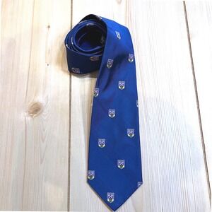Vintage Polo Ralph Lauren Silk Crest Tie Navy Blue Preppy Formal Wedding NWT OS